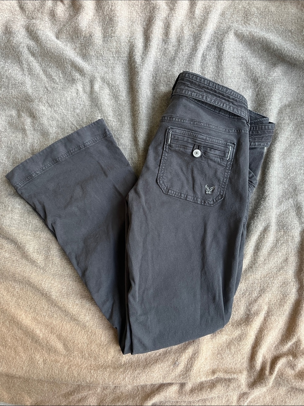 American Eagle Stretch low waist, bootcut Gray pants